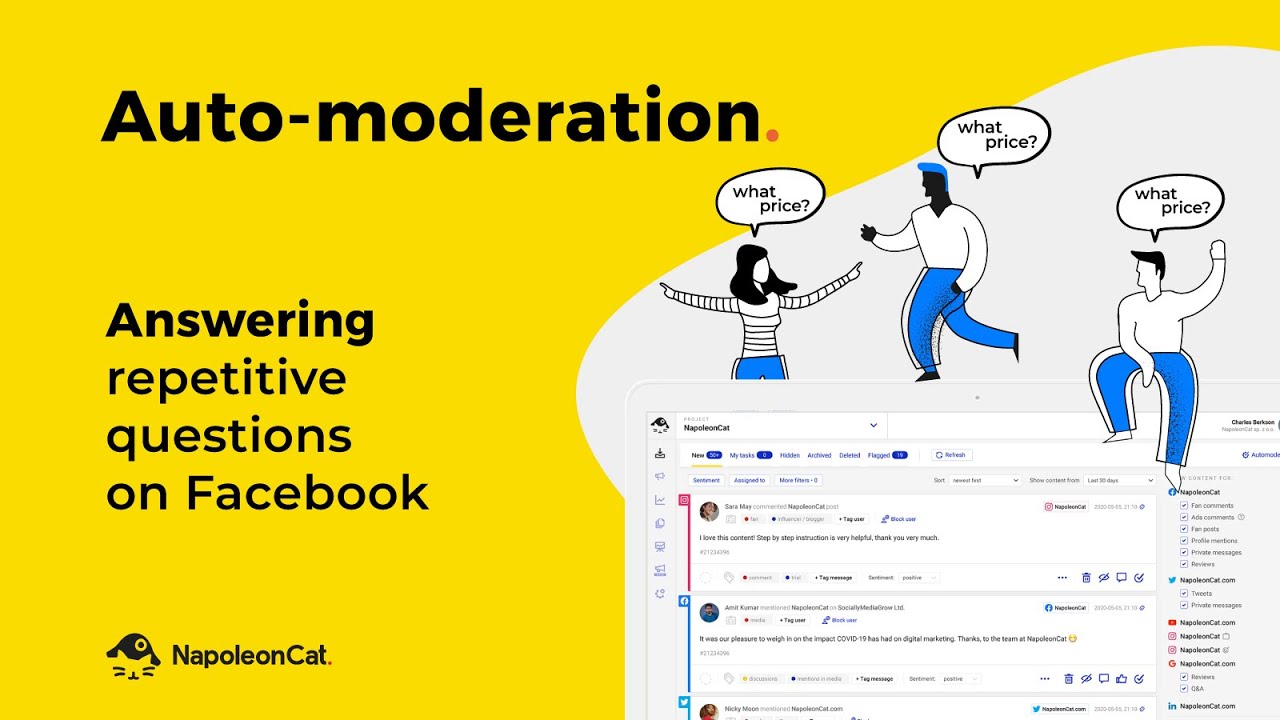 Auto-moderation - Answering repetitive questions on Facebook