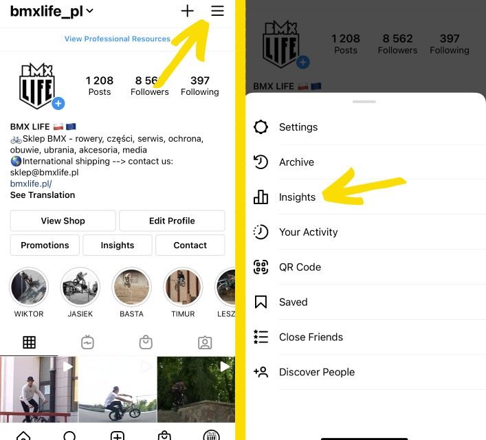 Instagram Insights - how to track Instagram follower growth