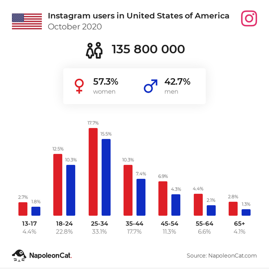 Instagram statistics - Instagram users in US