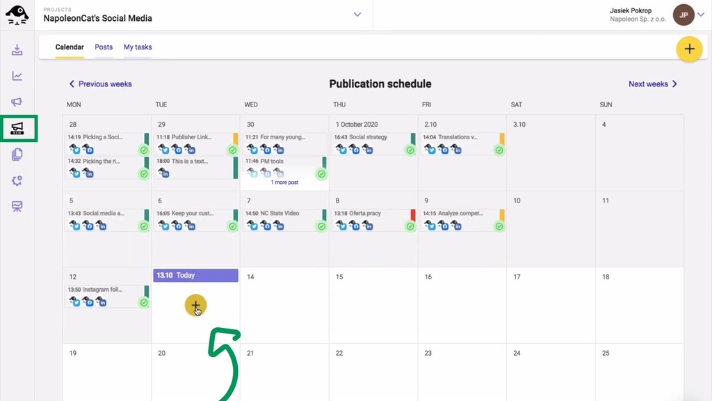 Google My Business posts — Publication schedule