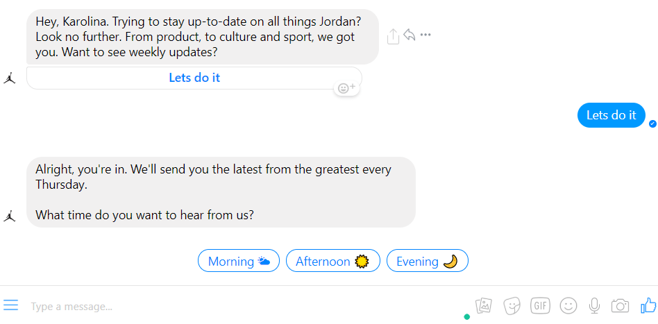 automated replies on messenger