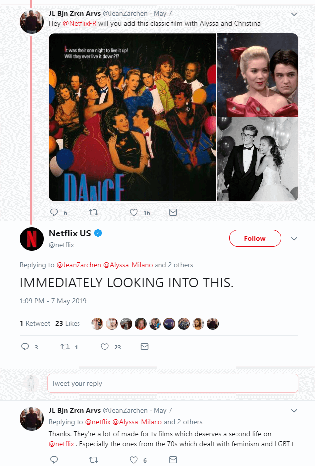 Netflix customer service on twitter